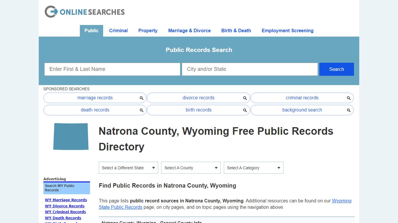 Natrona County, Wyoming Public Records Directory