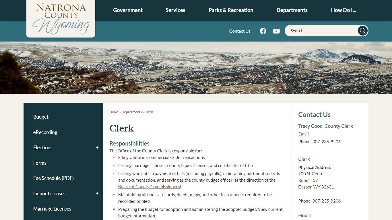 Clerk | Natrona County, WY